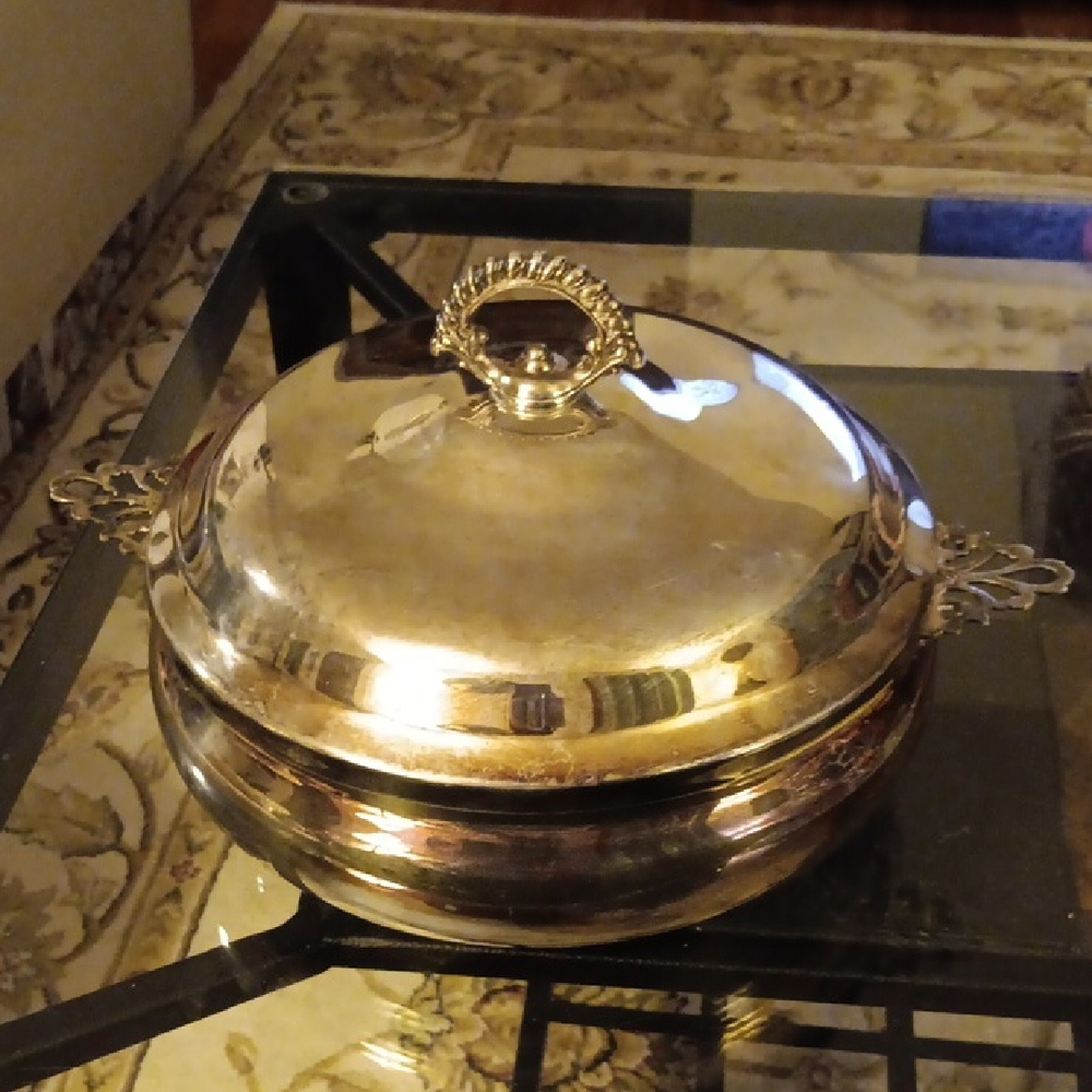 SHEFFIELD SILVER BOWL WITH LID